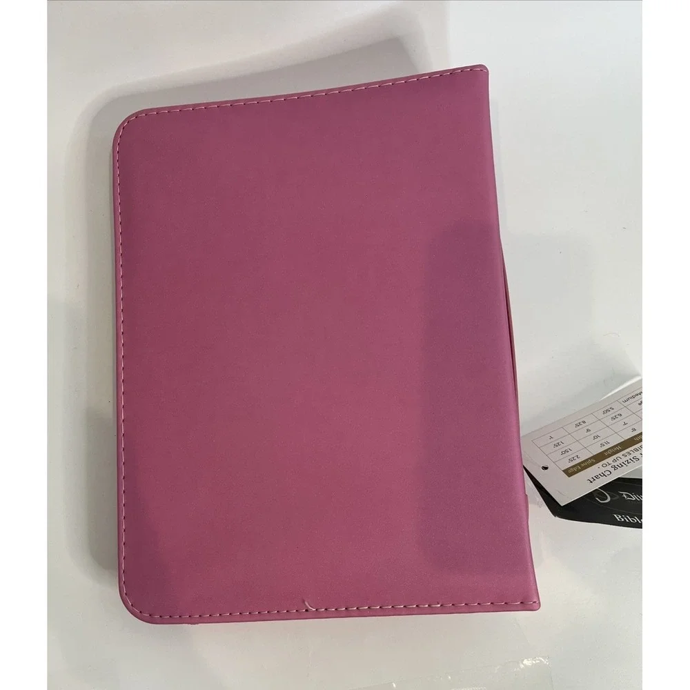 Divinity Bible Cover Grow in Grace Pink Floral Leather 8 x 11 x 3
